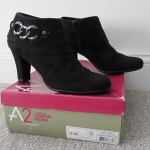 A2 Aerosoles First Role Black Bootie 8 M